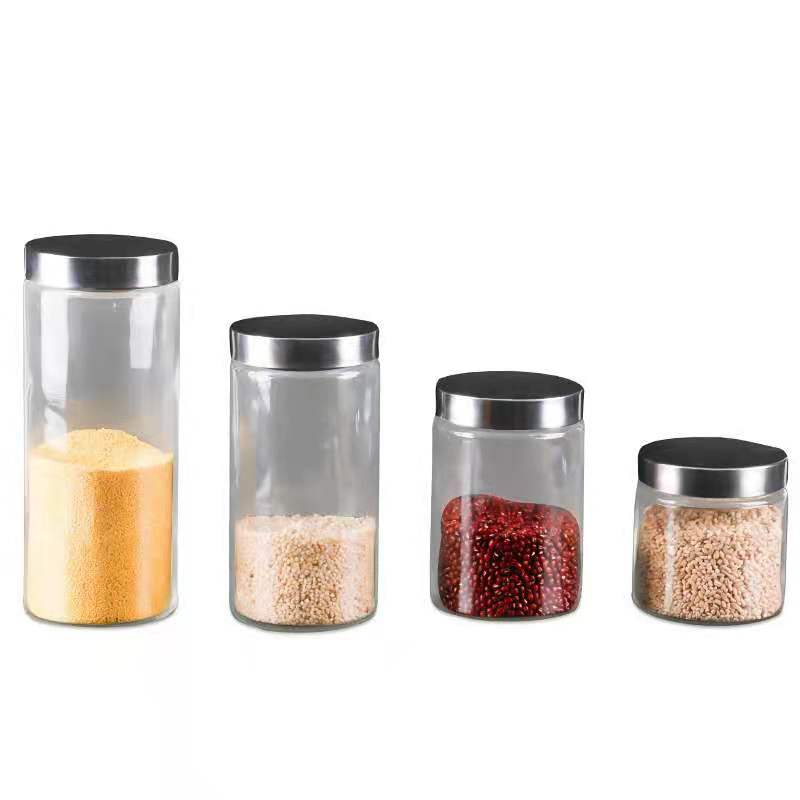 500ML 800ML 1200ML 1500ML 2200ML Glass Storage Jar with SS and Acrylic window Lid