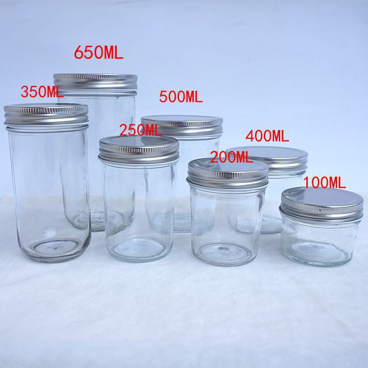 100ml/200ml/250ml/300ml/400ml/500ml Glass Wholesale Mason Jars 