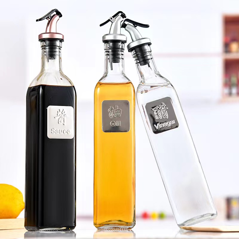 250ml 500ml 1L Glass Oil Bottle And Vinegar Dispenser