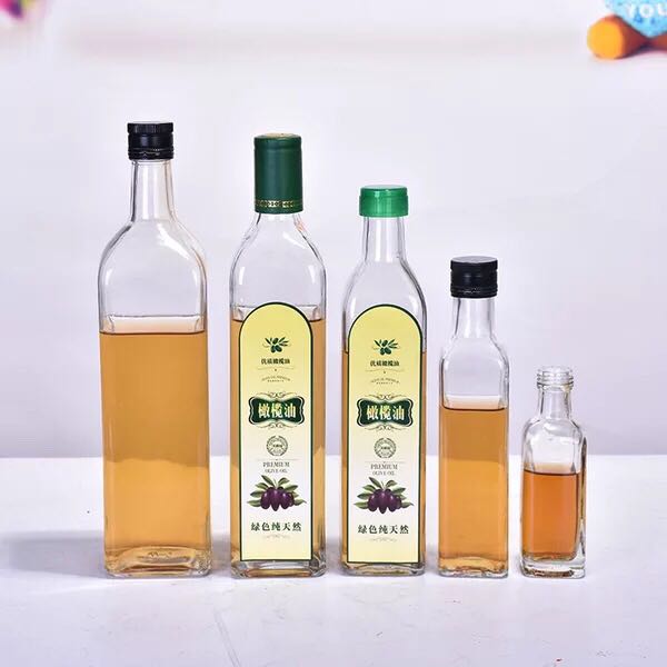 100ml-1000ml Square Shape Glass Oil Vinegar Bottle