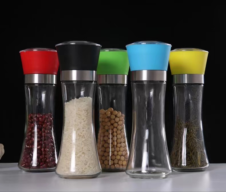 200ML Handmade Salt Mill Grinder With Plastic Lid