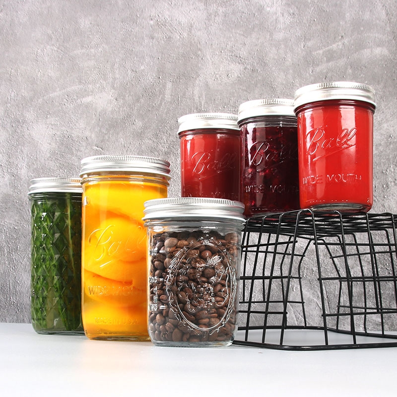 Lead Free Glass Mason Jar With Lids