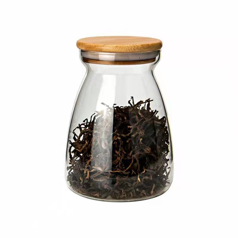 100% Lead Free Moisture-Proof Flower Tea, Coffee Storage High Borosilicate Glass