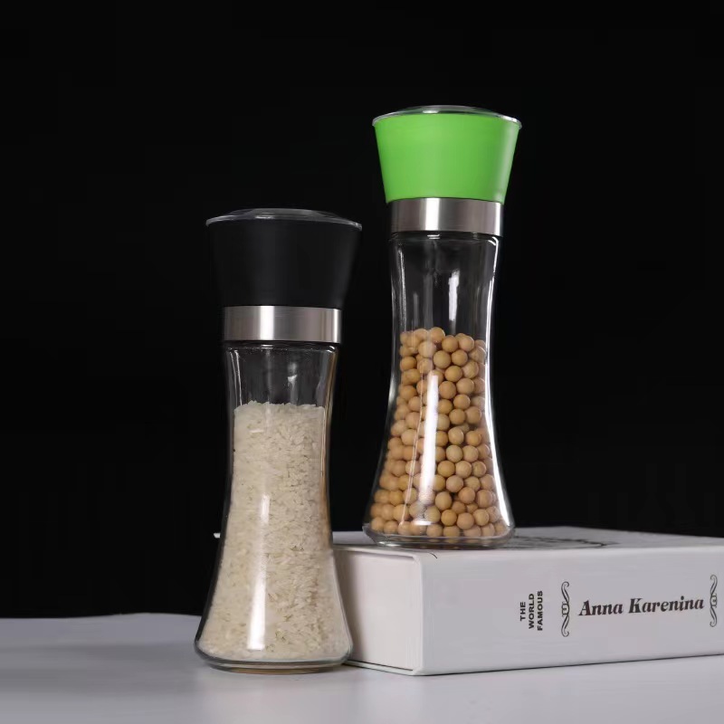 200ML Handmade Salt Mill Grinder With Plastic Lid