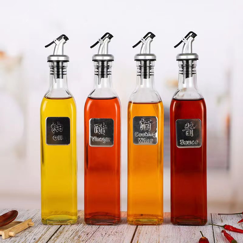 250ml 500ml 1L Glass Oil Bottle And Vinegar Dispenser