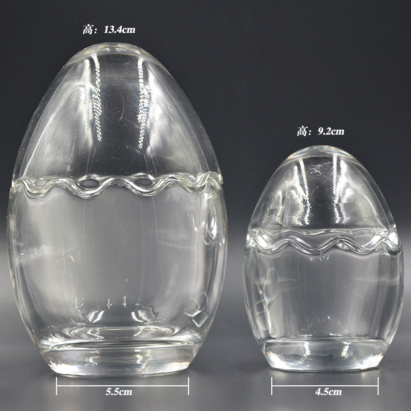 100ml 200ml Egg Shape Pudding Glass Bottle