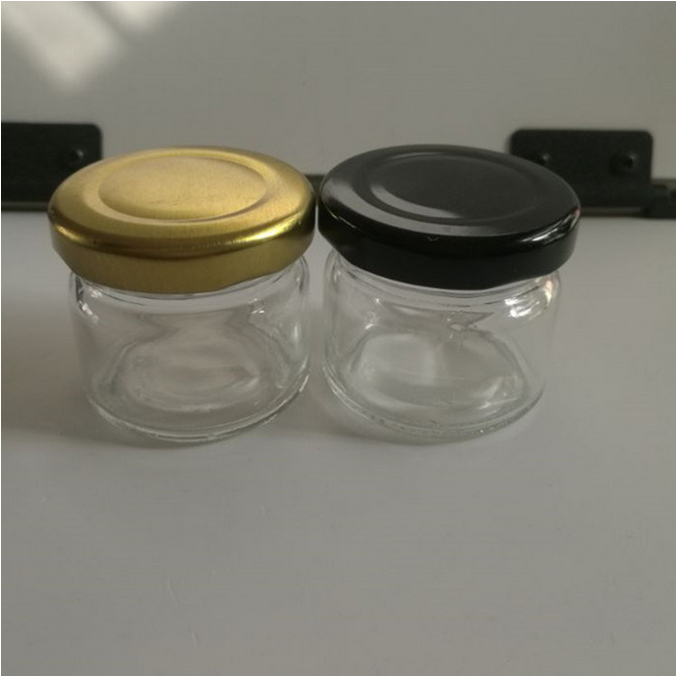 25g 50g 75g 100g Glass Mini Honey Jar With Metal Cap