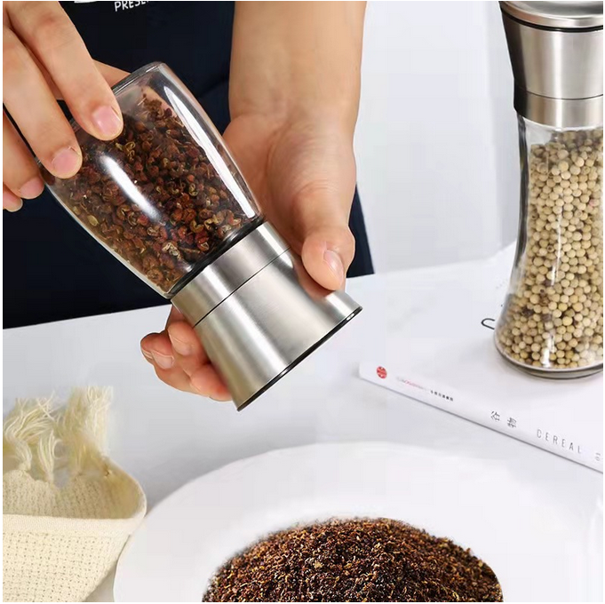 150ML Handmade Salt Mill Grinder With SS Lid