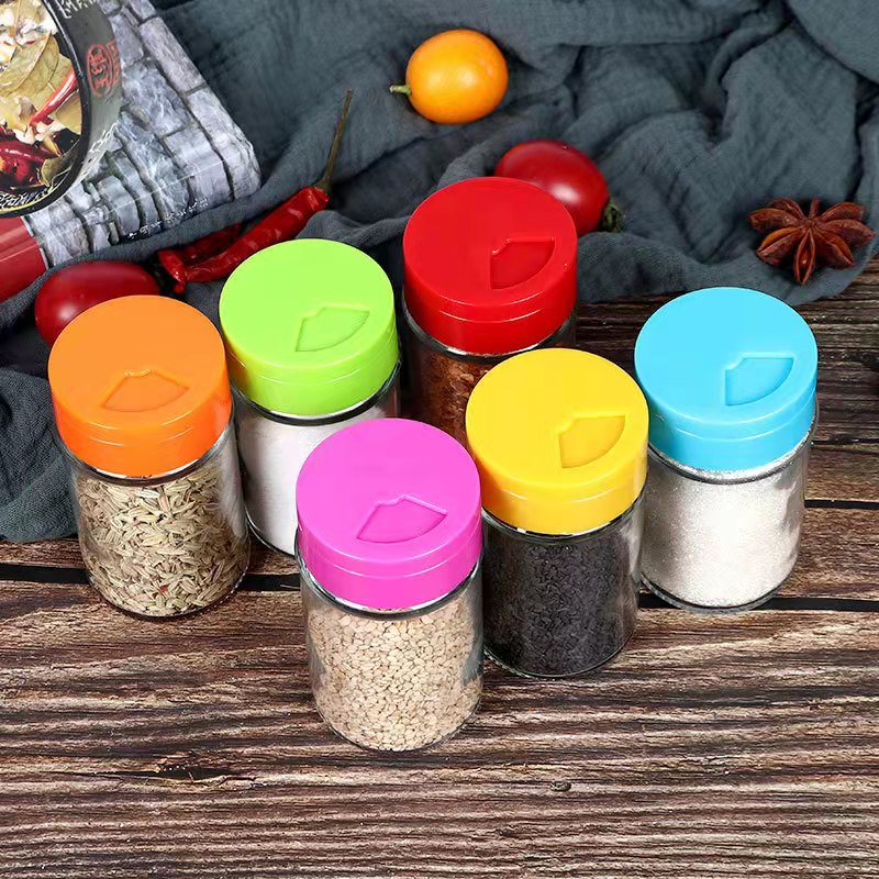 100ml Glass Spice Bottle With Plastic Double Lid