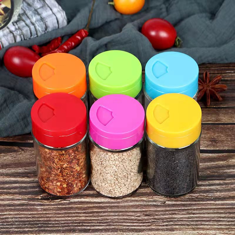 100ml Glass Spice Bottle With Plastic Double Lid