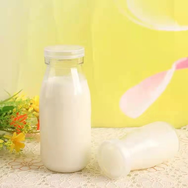 100ml 200ml 250ml 500ml 1000ml Milk Glass Bottle with Lid