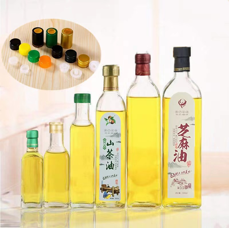 100ml-1000ml Square Shape Glass Oil Vinegar Bottle