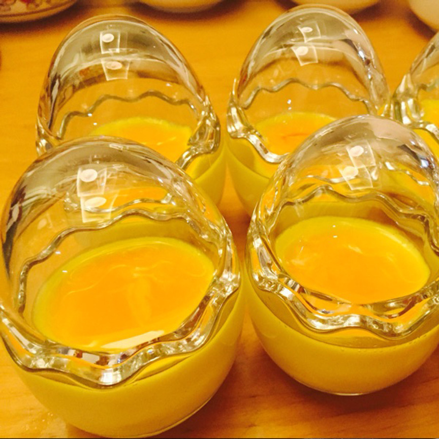 100ml 200ml Egg Shape Pudding Glass Bottle