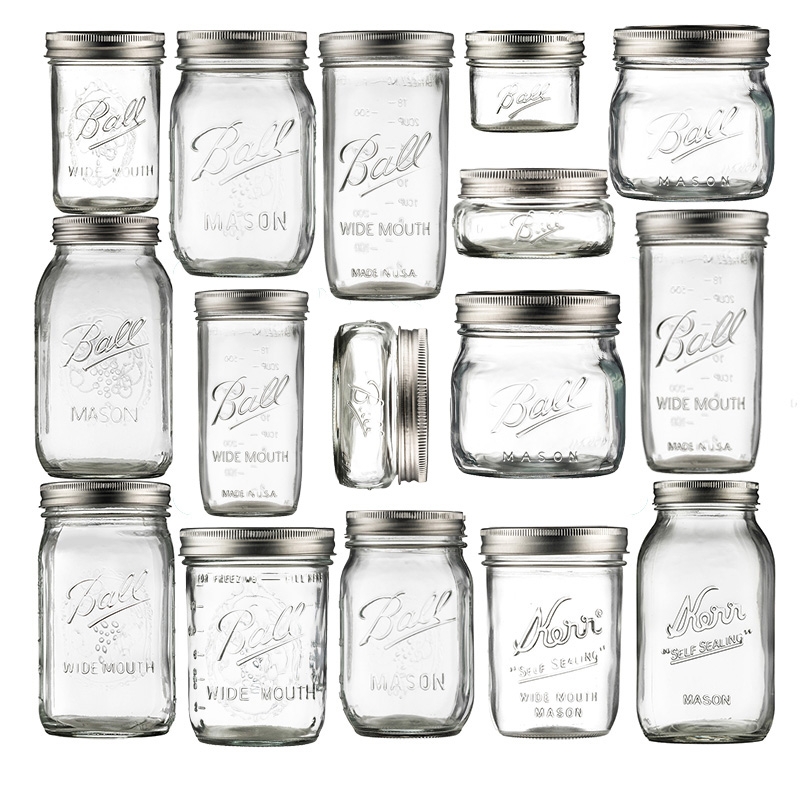 Lead Free Glass Mason Jar With Lids