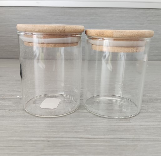 Glass Borosilicate Candle Jar With Bamboo Lid