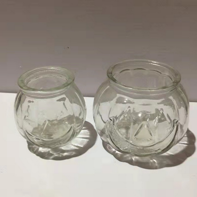 Pumpkin Candle Glass Jar With Handle